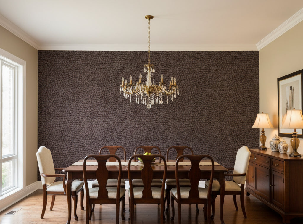 La Brescia Crocodile Vinyl | Phillipe Romano - dining room room setting