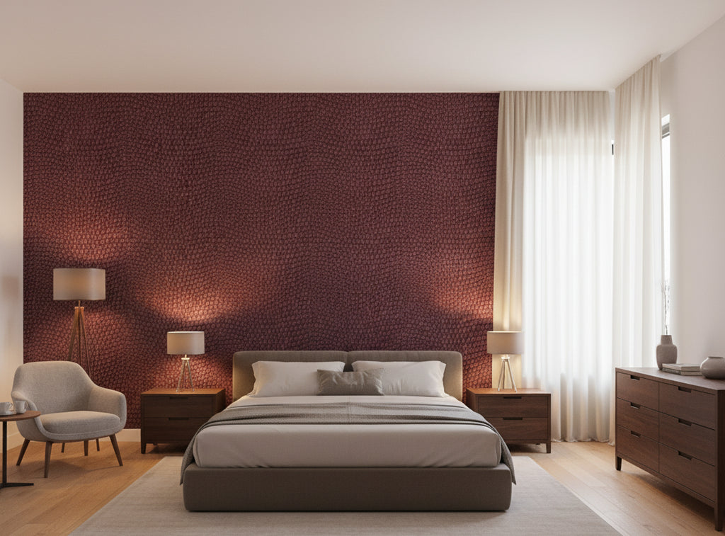 La Brescia Crocodile Vinyl | Phillipe Romano - bedroom room setting
