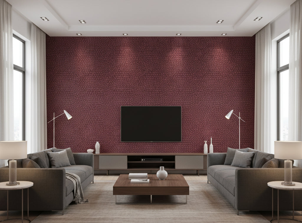La Brescia Crocodile Vinyl | Phillipe Romano - living room room setting