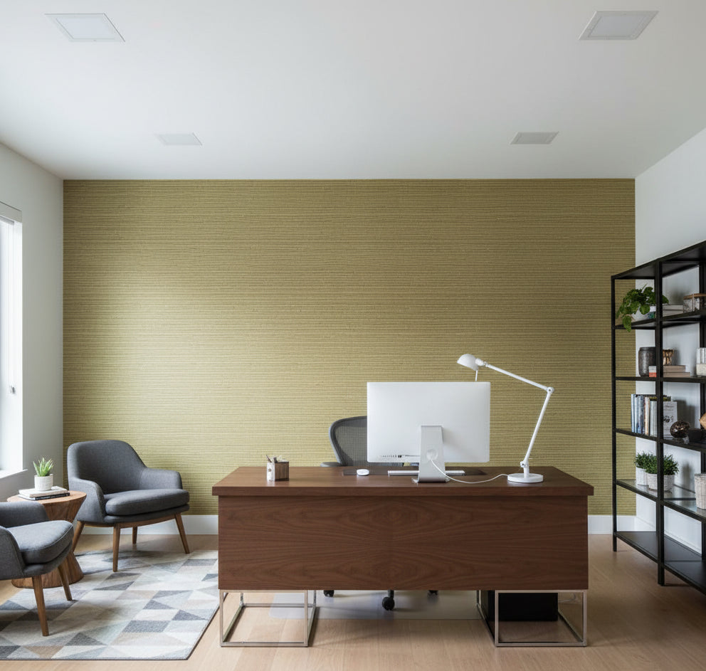 La Diabla Grasscloth | Phillipe Romano - office room setting