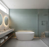 La Halelua Grasscloth | Phillipe Romano - bathroom room setting