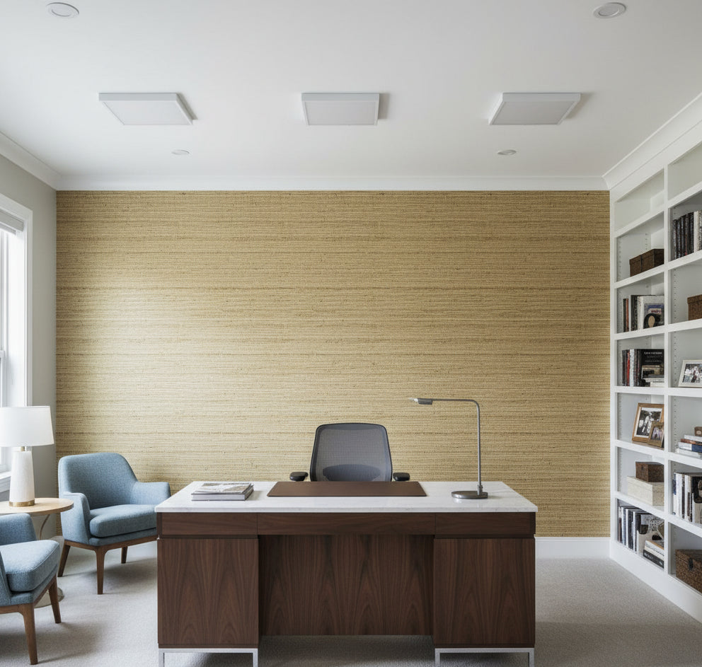 La Libra Grasscloth | Phillipe Romano - office room setting