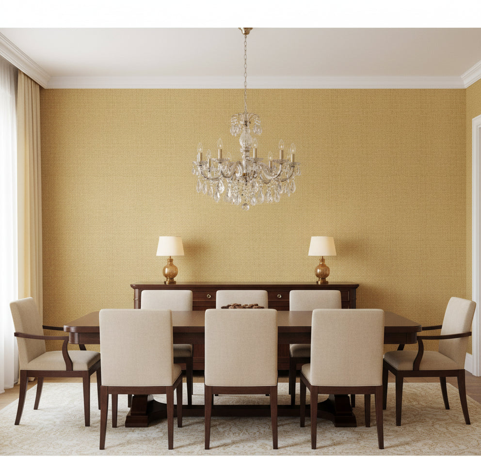 La Tito Grasscloth | Phillipe Romano - dining room room setting