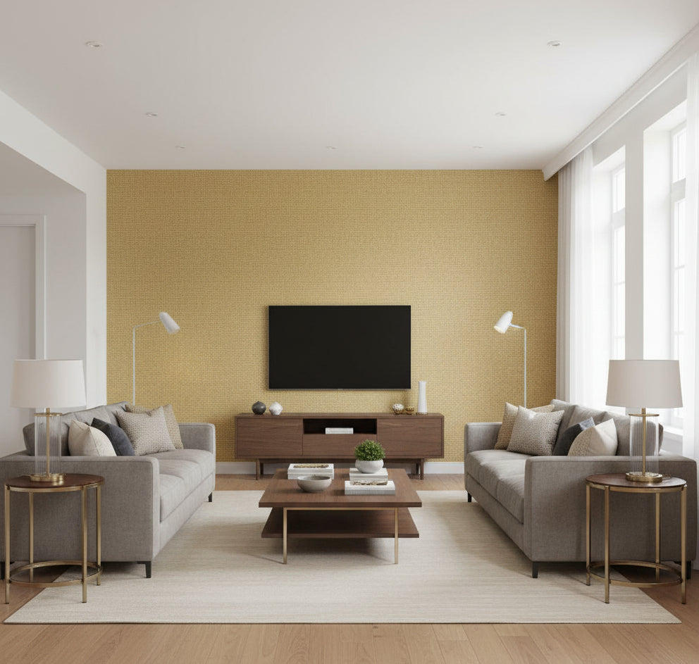 La Tito Grasscloth | Phillipe Romano - living room room setting