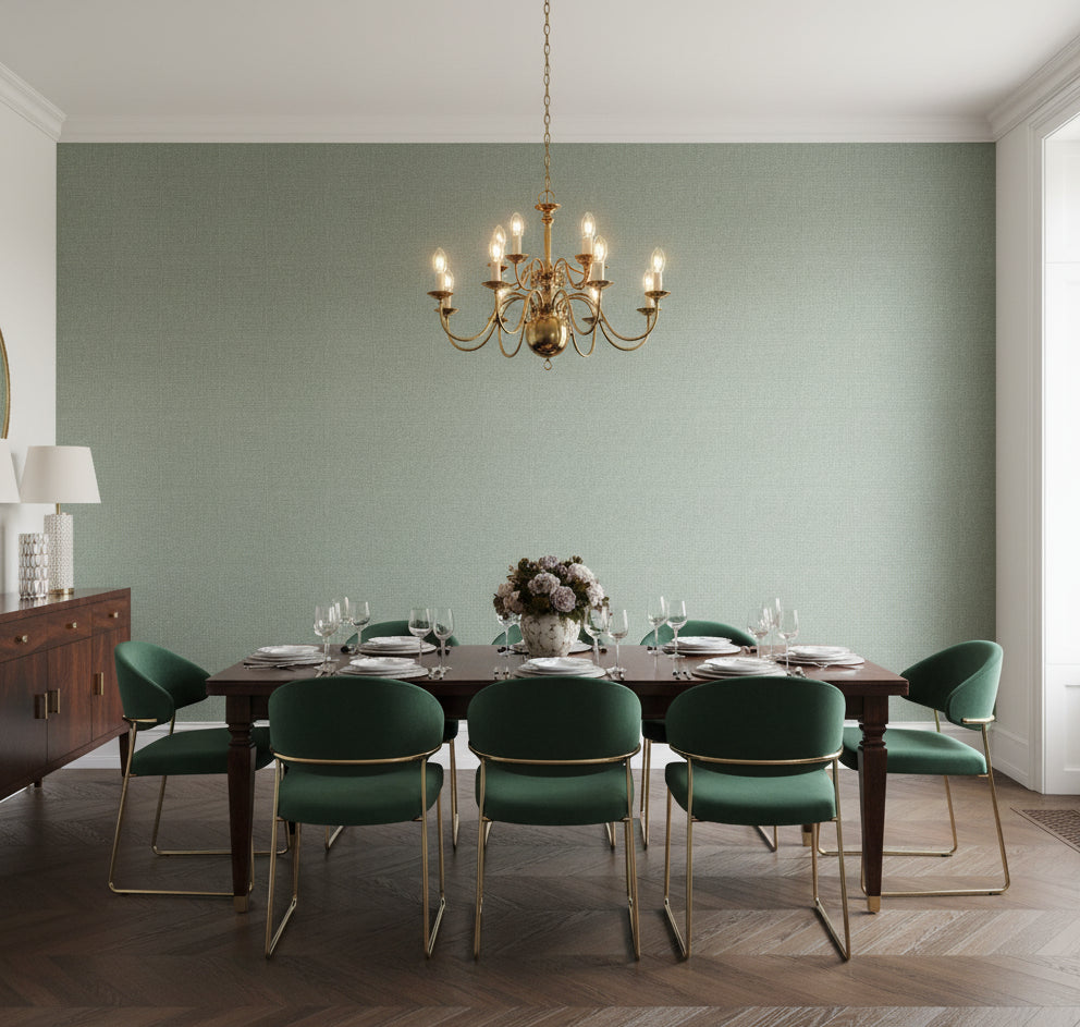 La Tito Grasscloth | Phillipe Romano - dining room room setting