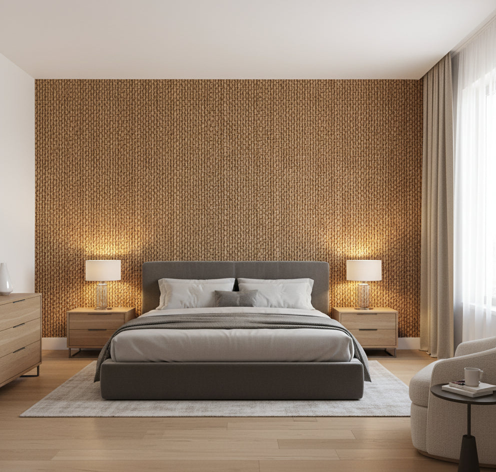 La Vida Loca Basketweave | Phillipe Romano - bedroom room setting