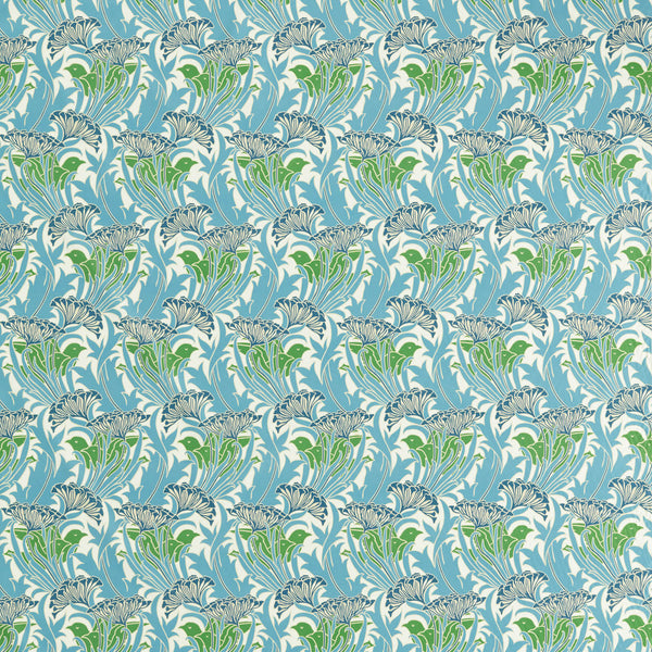 Laceflower Garden Green/Lagoon | Morris & Co.