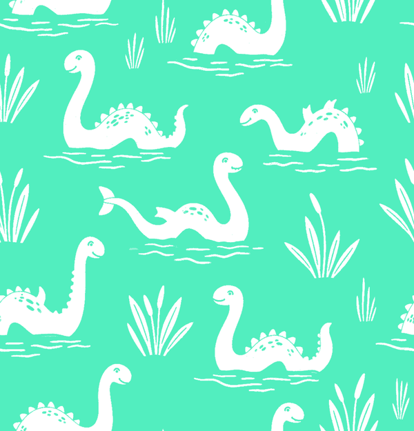Serpent Lagoon - Sea Glass - Whimsical Wallcoverings