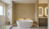 Lahana Classic Grasscloth | Phillipe Romano - bathroom room setting