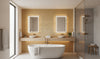Lahana Classic Grasscloth | Phillipe Romano - bathroom room setting