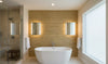 Lahana Classic Grasscloth | Phillipe Romano - bathroom room setting