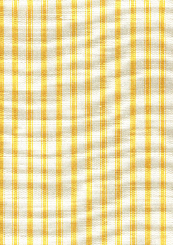 Chapelle Stripe Langdon Yellow on Tint Screen Printed Fabric | China Seas