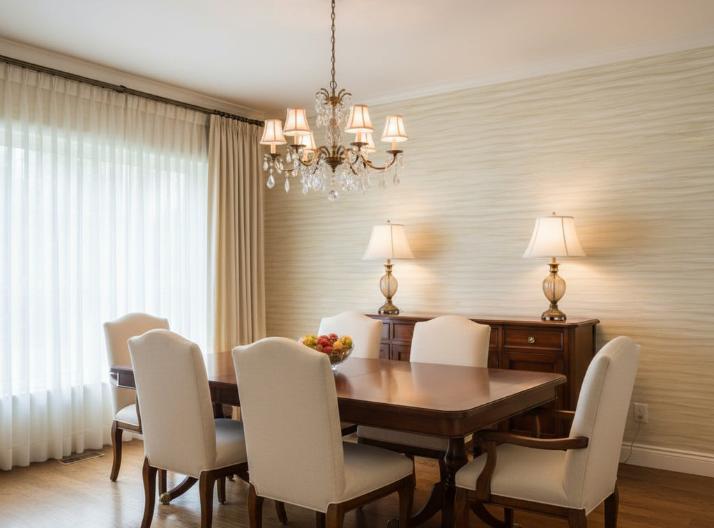 Lanvin Arpergeo Wallcovering - dining room room setting