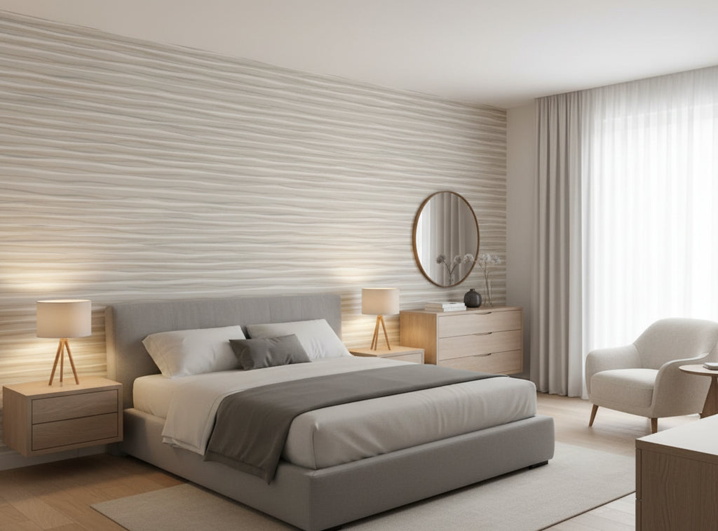 Lanvin Arpergeo Wallcovering - bedroom room setting