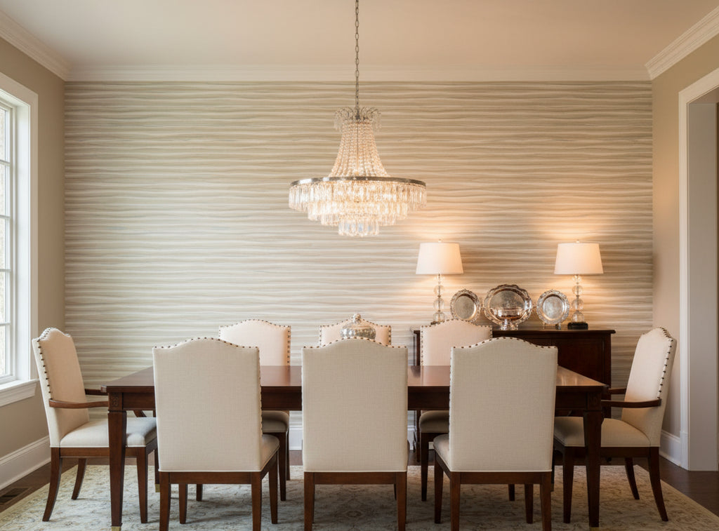 Lanvin Arpergeo Wallcovering - dining room room setting