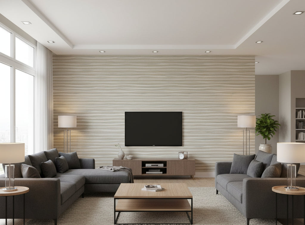 Lanvin Arpergeo Wallcovering - living room room setting