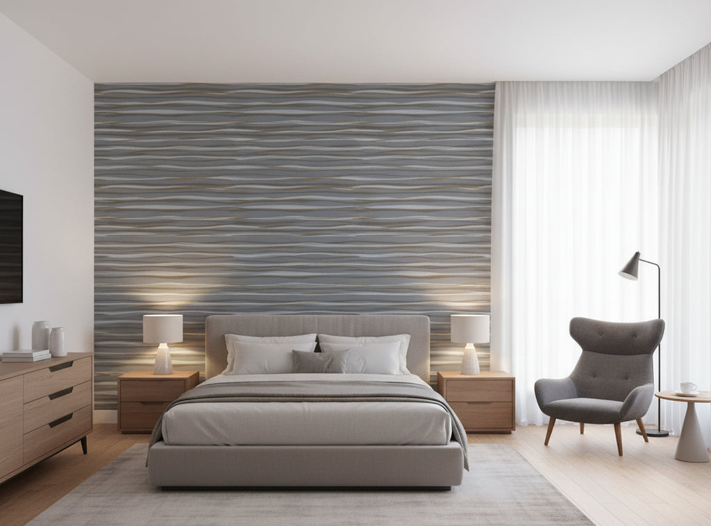 Lanvin Arpergeo Wallcovering - bedroom room setting