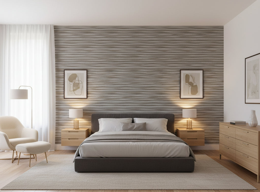 Lanvin Arpergeo Wallcovering - bedroom room setting
