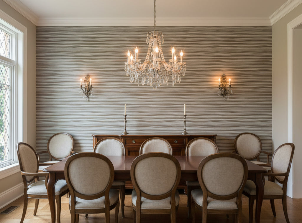 Lanvin Arpergeo Wallcovering - dining room room setting