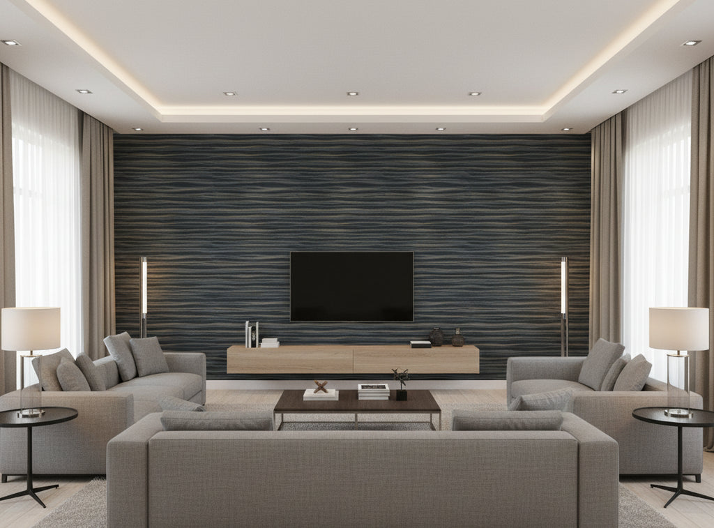 Lanvin Arpergeo Wallcovering - living room room setting