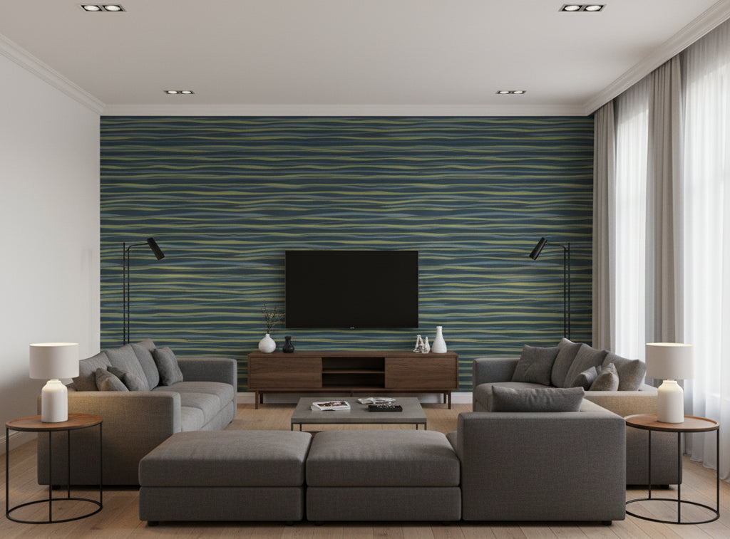 Lanvin Arpergeo Wallcovering - living room room setting