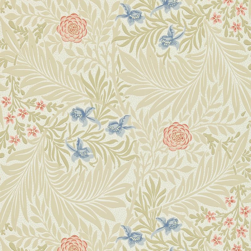 Larkspur Wallpaper Old-Rose Manilla | William Morris
