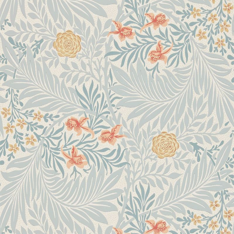 Larkspur Wallpaper Russet Slate | William Morris