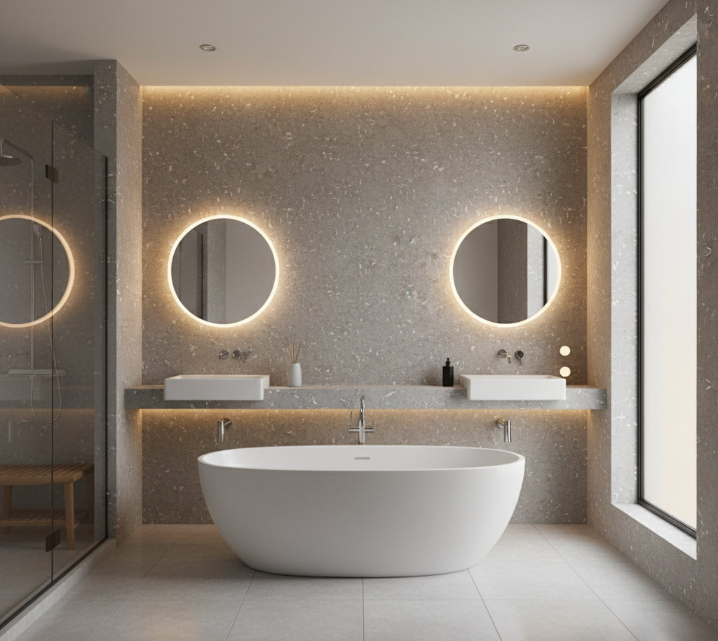 Latigo Real Cork | Phillipe Romano - bathroom room setting