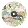 Laura Fabrics (af23100) – Blush and Green | Thibaut Circular Swatch | Thibaut