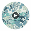 Laura Fabrics (af23105) – Blue | Thibaut Circular Swatch | Thibaut