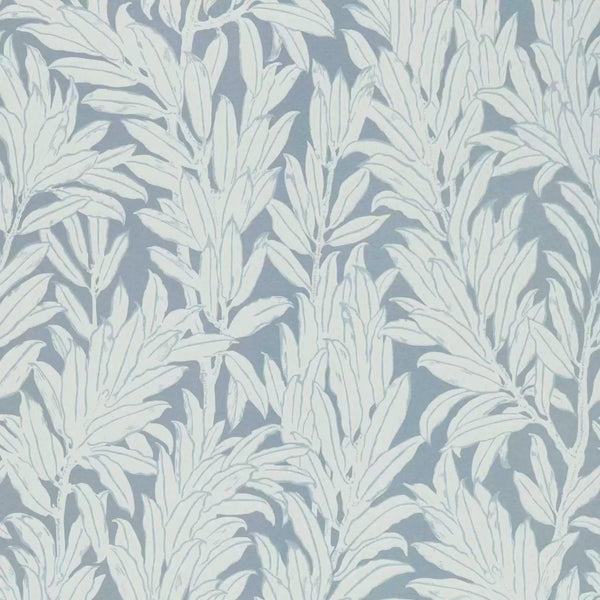 V&a Laurel Leaf - Breeze - Blue Wallcovering | 1838 Wallcoverings