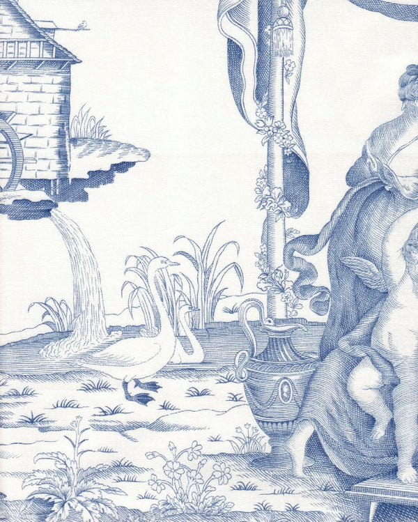 Temple D'Amour Toile, Lavender Wallcoverings | Charles Burger