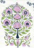 Lavender Green Navy on Ivory