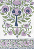Lavender Green Navy on Ivory