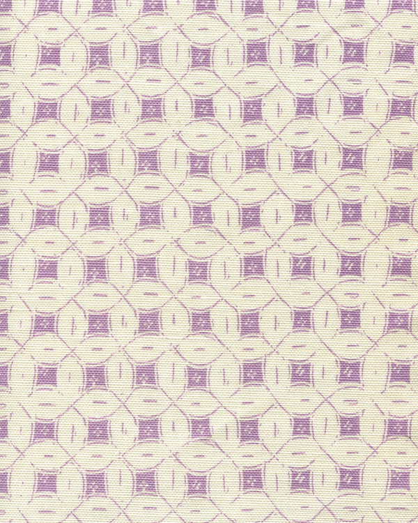 Peacock Background Batik Lavender Screen Printed Fabric | China Seas