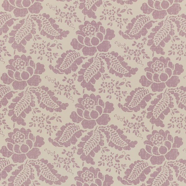 Martine, Lavender on Tint Wallcoverings | Quadrille