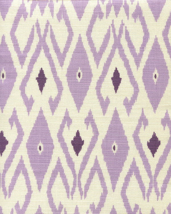 Lockan Lavender Purple on Tint Screen Printed - Mauve Fabric | China Seas