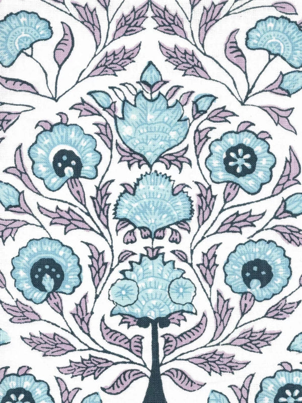 Lavender Sky Navy on Ivory Wallcoverings | Home Couture