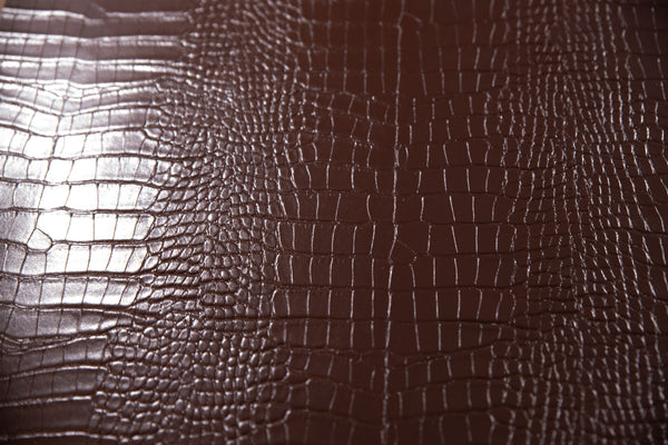 Le Embossed Croc Nuveau | Vegan Leather | Dark Brown