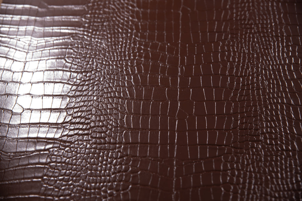 Le Embossed Croc Nuveau | Vegan Leather | Dark Brown