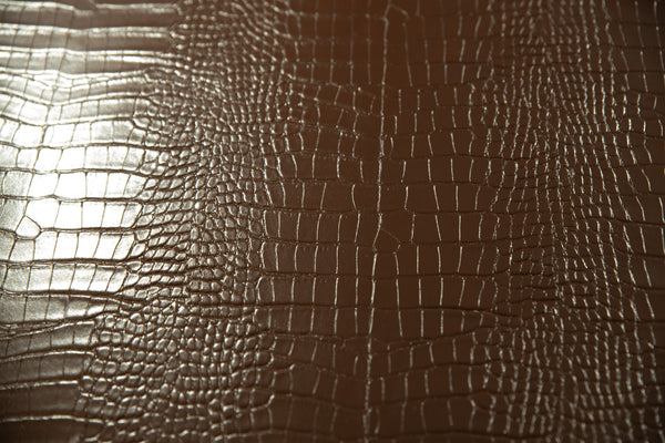 Le Embossed Croc Nuveau | Vegan Leather | Light Brown