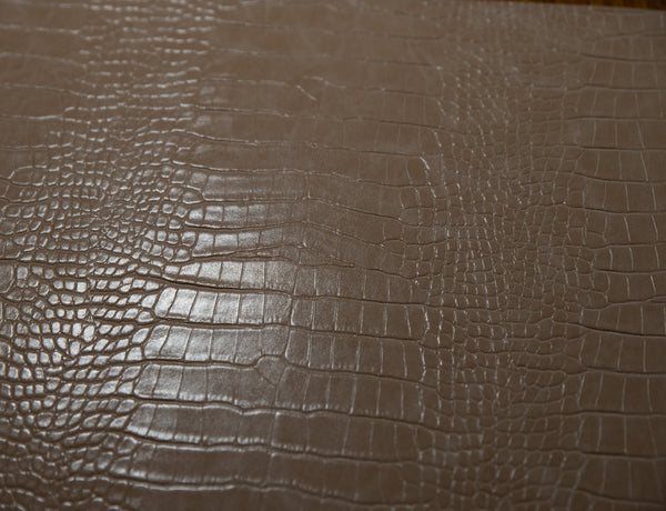 Le Embossed Croc Nuveau | Vegan Leather | Dark Gray