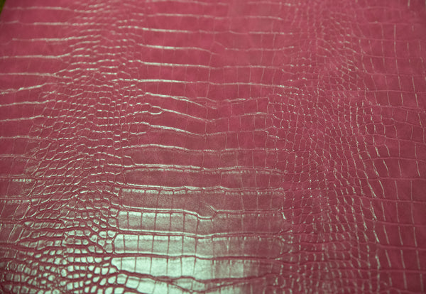 Le Embossed Croc Nuveau | Vegan Leather | Plum