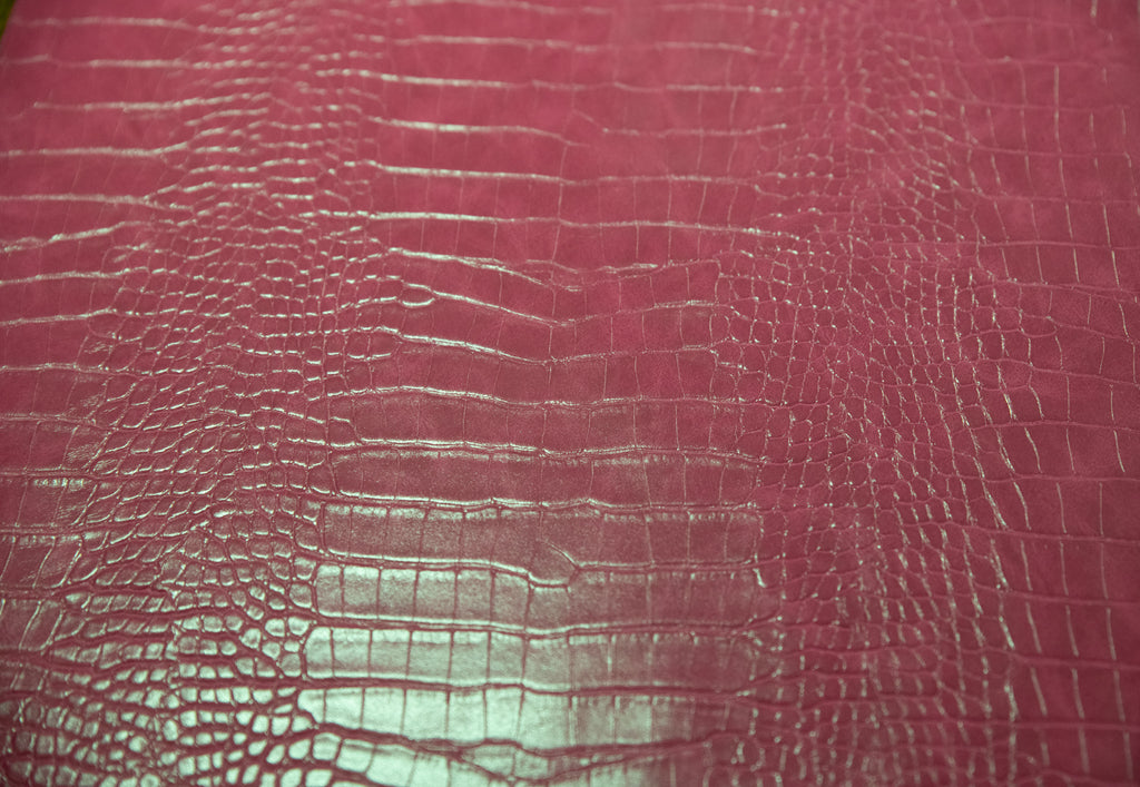 Le Embossed Croc Nuveau | Vegan Leather | Plum