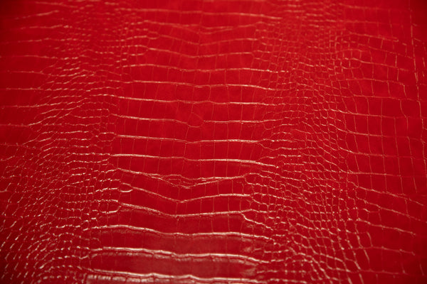 Le Embossed Croc Nuveau | Vegan Leather | Red