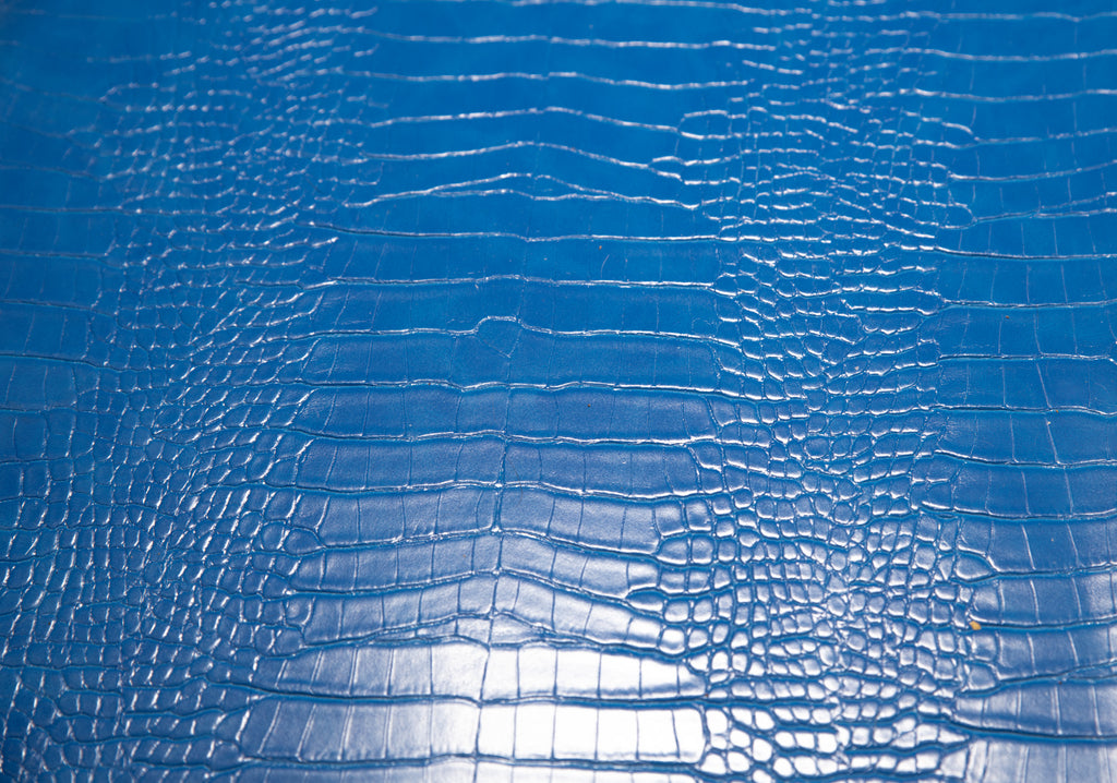 Le Embossed Croc Nuveau | Vegan Leather | Blue