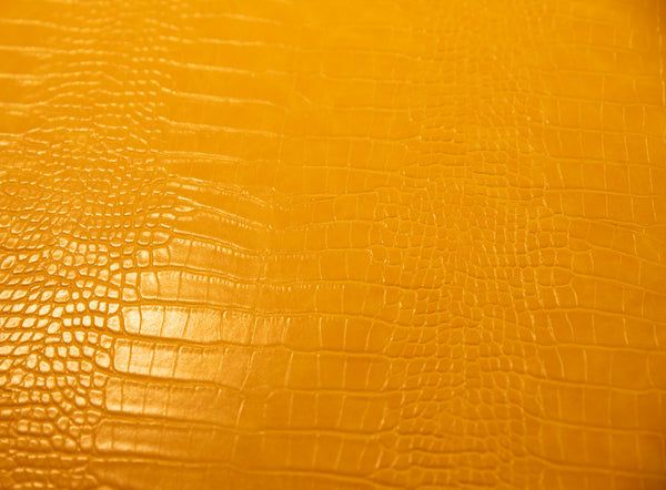 Le Embossed Croc Nuveau | Vegan Leather | Yellow