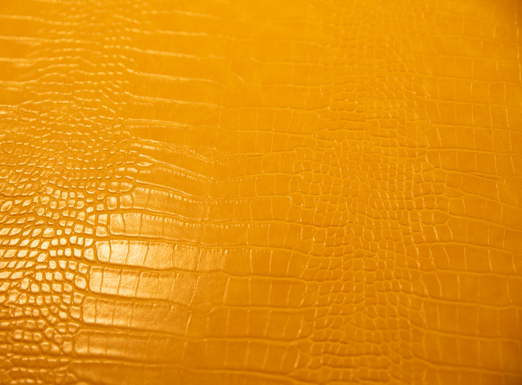 Le Embossed Croc Nuveau | Vegan Leather | Yellow