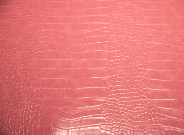 Le Embossed Croc Nuveau | Vegan Leather | Bubblegum Pink