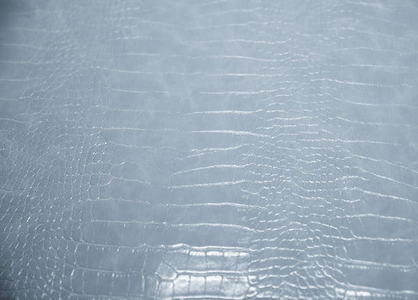 Le Embossed Croc Nuveau | Vegan Leather | Baby Blue